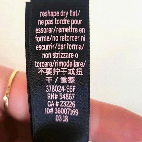 Victoria's Secret XS Strappy Lace Bodysuit Teddy Black Metallic Palm - Picture 9 of 9